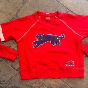 MOTHER Red Sweatshirt with Panther Design